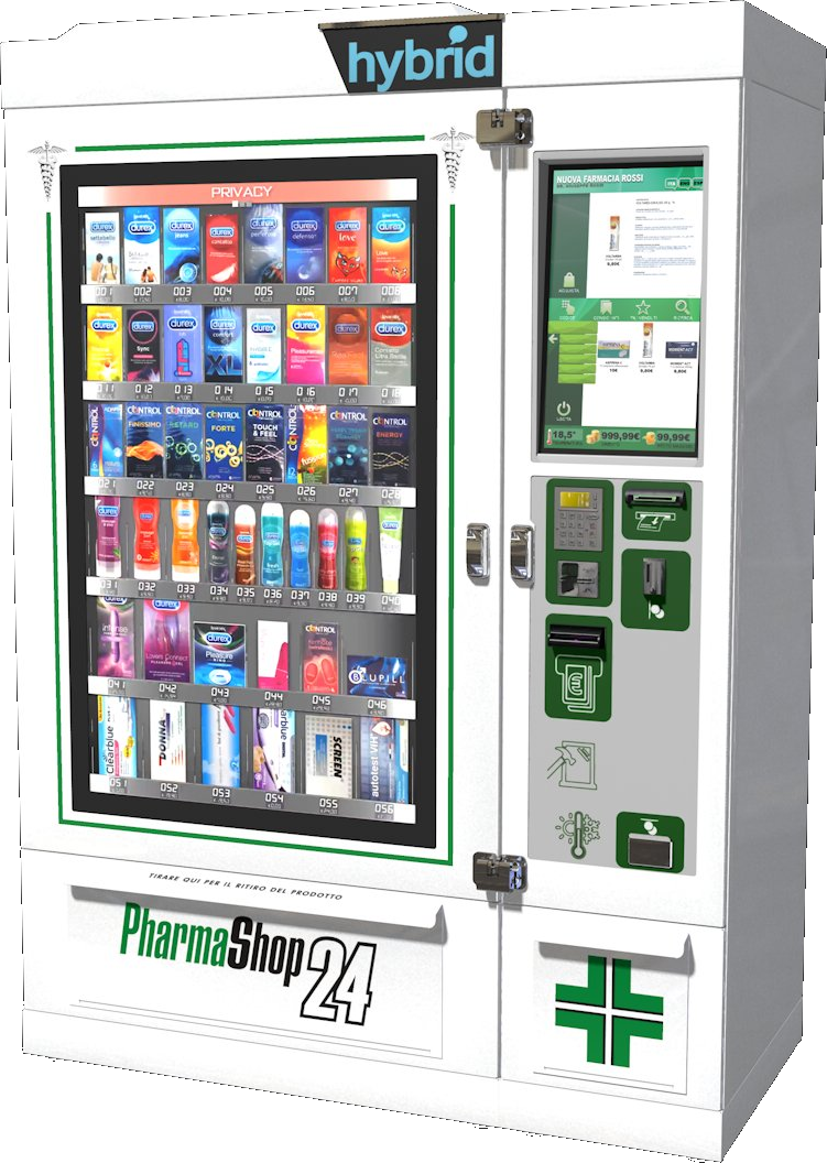 Distributore automatico PharmaShop24 Hybrid — il modello top di gamma
